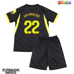 Atletico Madrid Alejandro Grimaldo #22 Dětské Venkovní dres komplet 2026-27 Krátký Rukáv (+ trenýrky)